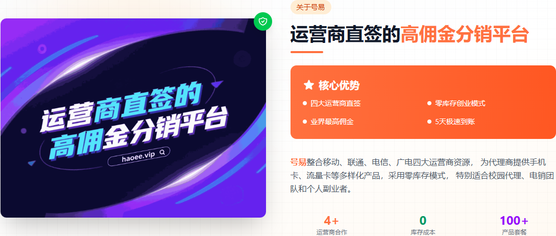 号易运营商合作展示