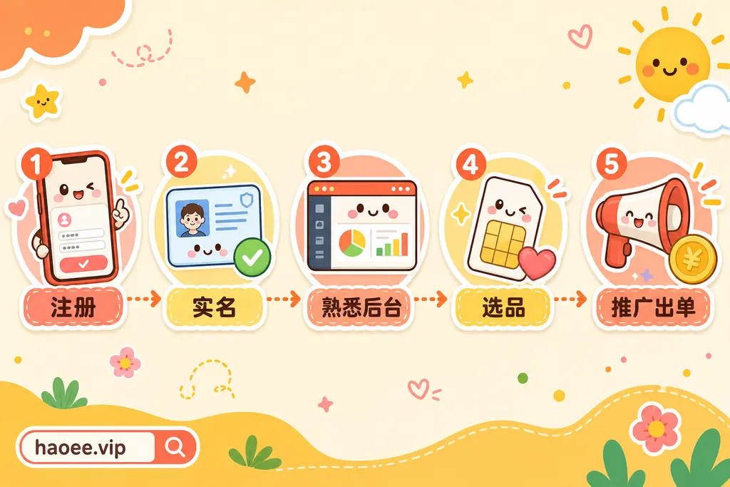 号易分销新手上手5步：注册、实名、熟悉后台、选品、推广出单 - haoee.vip